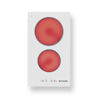 Κεραμική Εστία Λευκή Αφής χωρίς Πλαίσιο 2 θέσεων Pyramis PHC31210FMW