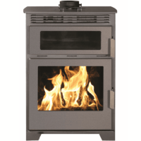 Ξυλόσομπα Αερόθερμη με Φούρνο 16.5kW Syrios Lagadia Χαλύβδινη