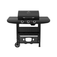 Bormann BBQ6030 Ψησταριά Υγραερίου Μαντεμένιας Σχάρας 60x42εκ. με 3 Εστίες 9kW